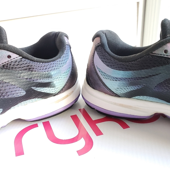 RYKÄ Devo Plus 2 Black/Purple Reflective Walking Sneakers Athletic Tennis Shoes - Picture 12 of 16